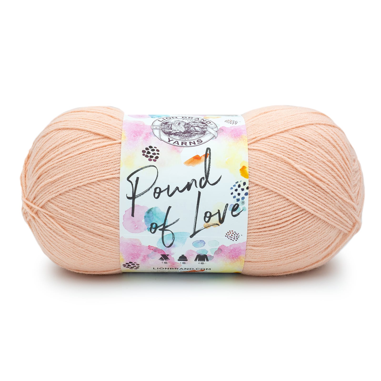 Lion Brand Pound of Love Yarn-Pink Salt